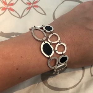 Silver & Black Matte Finish Bracelet